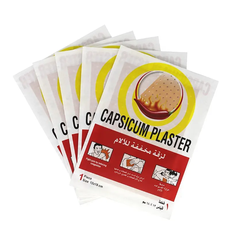 Kas ağrısı için 2024 yeni ürünler capsicum alçı 1 adet/torba diz ağrı kesici wiound pad capsicum