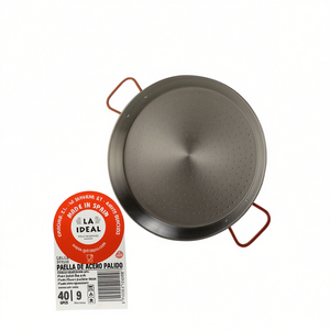 Poêle à paella en argent de 40 cm, durable et élégante, pour une paella valencienne traditionnelle, poêles de qualité supérieure - Product Image 3