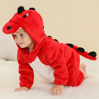Mono de Franela Personalizado con Estampado Animal para Niños, Traje de Manga Larga para Bebés, Pelele