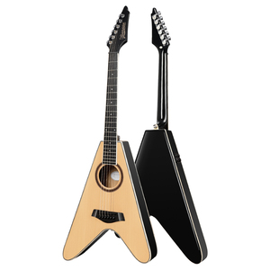 32 Inch Acoustic Guitar Deviser Flying-<b>v</b> Style Guitar Oem <b>Stringed</b> Instruments All Solid Wood Acoustic Guitar with Double-u3 Eq - Product Image 1