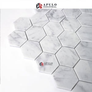 Hexagonal blanco <span class=keywords><strong>mosaico</strong></span> de mármol mozaiek backsplash de <span class=keywords><strong>malla</strong></span> en <span class=keywords><strong>piedra</strong></span> <span class=keywords><strong>natural</strong></span> cocina ducha de azulejo de pared grandes Octágono azulejo de piso - Product Image 5
