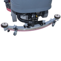 Nettoyeur de sols autoporté KUER XJ70S, alimenté par batterie, machine de nettoyage à double brosse, réservoirs de 70L et 75L