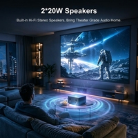 Projecteur LCD FlixTone D11 Master 4K UHD 3700 Lumens ANSI 20W*2 Haut-parleurs HIFI STEREO Android 3D Ready Home Cinéma