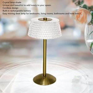 Lampe de table portable sans fil dorée pour restaurant, lampe de bureau LED rechargeable sur batterie, commande tactile sans fil, décoration de chevet pour la maison - Product Image 4