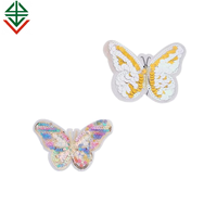 Patch papillon à paillettes cousu sur patchs papillon colorés Applique insecte dessin animé papillon bleu rose