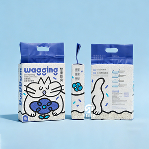 Sacs à litière pour chat à fond plat 6L 10L 20L |   Emballage sous vide résistant à l'humidité avec poignée - Product Image 2