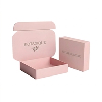 Boîte en carton rose poudré personnalisée avec emblème branche d'olivier pour l'emballage de produits de beauté et de bien-être, vente en gros pour présentation en magasin