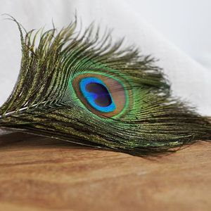 <span class=keywords><strong>Plumeau</strong></span> à manche en bambou naturel style rétro avec plumes de paon et d'autruche - Product Image 2