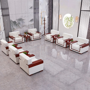 Conjunto de sofás de oficina, asiento individual, tela, estructura de madera maciza, duradero, para reuniones y negociaciones - Product Image 2