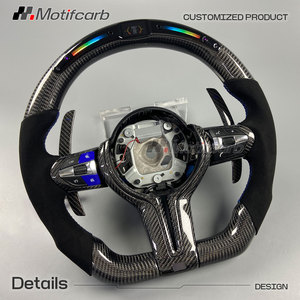 Volante de fibra de carbono personalizado para BMW Serie F F10 F30 F15 F16 F22 F26 X3 X5 M2 M3 M4 M5 M6 2010-2018, mejora del interior. - Product Image 3