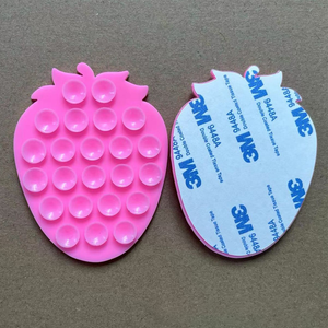 Buntes erdbeer förmiges Silikon-Saugnäpfe-Handy mit Kleber ücken für Bands tand fixierer Rui Mei Das XP09 - Product Image 5