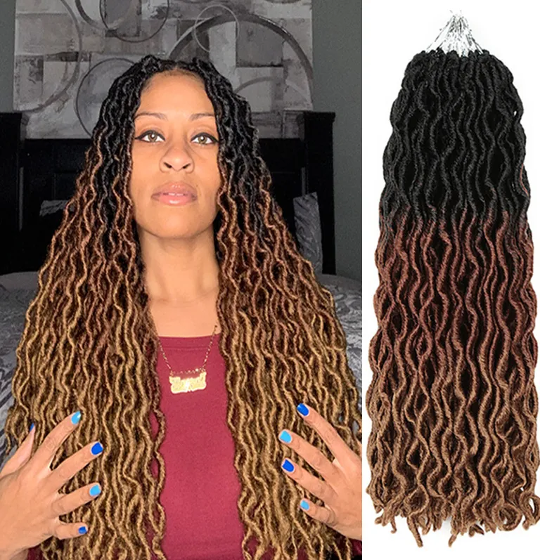 Wholesale Price 100% Hand Made Synthetic Ombre Crochet Braid Hair Extensions Dyed Gypsy