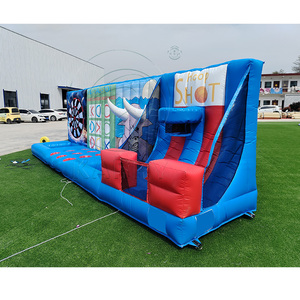 Juego inflable <span class=keywords><strong>de</strong></span> carnaval 4 en 1 <span class=keywords><strong>de</strong></span> PVC: Tic-Tac-Toe, lanzamiento <span class=keywords><strong>de</strong></span> aros, <span class=keywords><strong>fútbol</strong></span> y tiro al baloncesto para niños y adultos - Product Image 2
