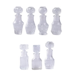 Mini pots de carafe à Whisky en verre, ml, petite bouteille avec <span class=keywords><strong>bouchon</strong></span> géométrique hermétique pour le vin, la liqueur, le ballon - Product Image 1