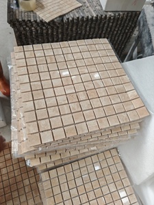Piastrelle a Mosaico in Marmo <span class=keywords><strong>Travertino</strong></span> Beige Classico Lucidato per Decorazione Interna di Ville, Rivestimenti Cucina e Pareti Bagno - Product Image 3