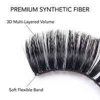 10 paires de faux cils en cheveux synthétiques, 2 styles, 3D, denses, effilés, croisés, évasés, réutilisables, plateau rose, 20 pièces, vente en gros, pour femmes