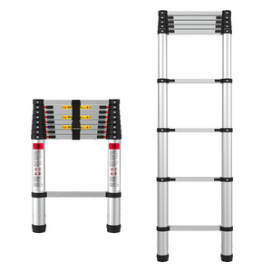 Échelles télescopiques pliantes en aluminium à double marche de 2,6 m, <span class=keywords><strong>3</strong></span>,2 m et <span class=keywords><strong>3</strong></span>,8 m - Product Image 3