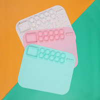 Tableau de dessin en silicone de style carte, best-seller transfrontalier, pour enfants, pour aquarelle, peinture à l'huile et mélange de couleurs