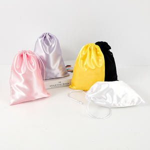 Kantong Penyimpanan Perhiasan Hadiah Dicetak Grosir Kantong Debu Serut <span class=keywords><strong>Satin</strong></span> Sutra Pribadi Organizer Permen Pernikahan untuk Promosi - Product Image 2