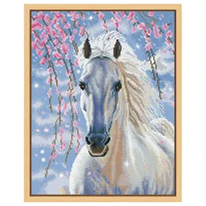 أعلى بيع صديقة للبيئة الفن الحيوانات الحصان الماس اللوحة ل لوحة على الحائط لتزيين المنزل الكامل الحفر الصورة يونيكورن اللوحة