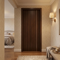 Porte intérieure minimaliste à âme pleine en MDF avec finition film PVC, insonorisée, prix de gros personnalisé OEM/ODM pour hôtels et appartements