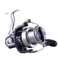 Moulinet de pêche Micro Baitcasting tout métal, longue portée, gris-argent, pour gaucher, matériel de pêche à la ligne 3000 6000 12000, haute qualité
