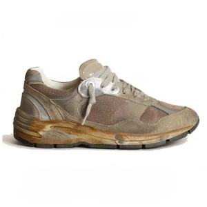 Zapatos de marca de diseñador para hombre y mujer, zapatos de tacón plano de suela gruesa con cordones de lentejuelas de gamuza de cuero clásico, zapatos con aumento de altura - Product Image 2