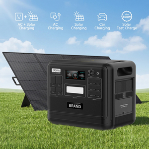 Station d'alimentation portable 2400W, générateur solaire pour le camping, le camping-car, l'alimentation d'urgence, le réfrigérateur, le drone et les appareils électroniques - Product Image 1