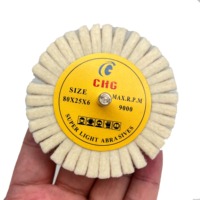 Roue en laine personnalisée de 20-80 mm avec manche pour polisseuse à métal