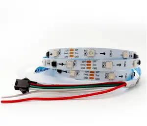 แถบไฟ LED Ws2811 Ws2813แบบแยก5050 SMD RGBW Ws2812B 30/60/144 LED แถบพิกเซล DC5V PCB สีดำสีขาว
