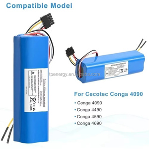 Paquete de Baterías de Litio de 5200 mAh, 5600 mAh, 6000 mAh, 14.4 V, 14.8 V para Aspiradora Robótica <span class=keywords><strong>Cecotec</strong></span> <span class=keywords><strong>Conga</strong></span> <span class=keywords><strong>4090</strong></span>, 4490, 4590, 4690 - Product Image 3