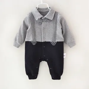 厂家直销欧式绅士风范宝贝男孩的衣服，秋季长袖0-12个月的宝宝男孩的衣服