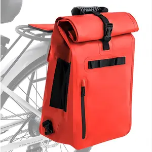 旅行包行李架100% 防水聚氯乙烯带可拆卸防水自行车旅行包笔记本包