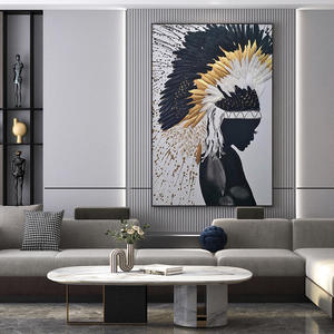 Nguyên thủy con số nghệ thuật bức tranh lối vào tiền sảnh trang trí bức Tranh phòng khách sofa nền tường khung lớn hình ảnh - Product Image 3