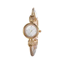 WY-021 las mujeres Venta caliente Delgado Correa relojes de pulsera de señora de la moda de relojes