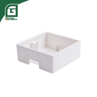 GETEKnet ODM OEM 86*86*45MM RJ45 UK Type Face Plate Back Floor Mounted Pvc Surface Mounting Box for Socket Face Plate