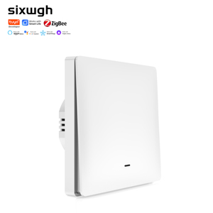 Sixwgh ZigBee 1 GANG SMART SWITCH-Hub ต้องใช้เธรดไม่มีสายไฟกลาง86มม. มาตรฐาน EU รองรับ <span class=keywords><strong>alexa</strong></span>/matter - Product Image 1