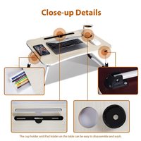 Escritorio Plegable de MDF para Cama y Computadora, Mesa Pequeña de Diseño Colorido, Mesa Plegable y Moderna para Portátil para Estudio u Oficina en Casa