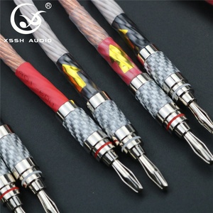 Bộ Khuếch Đại Giắc Cắm Chuối Mạ Rhodium Sợi Carbon OEM Tự Làm XSSH Dây Cáp Loa HIFI Đồng Nguyên Chất OCC 24 Lõi - Product Image 2