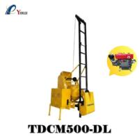 Bétonnière mobile en acier diesel 350L, capacité de décharge 500L, moteur 7,5kW, 15M/H, haute efficacité, eau automatique