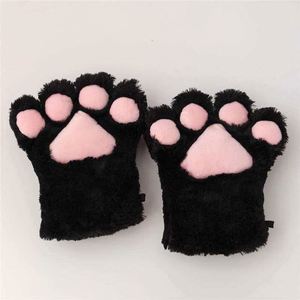 Gants amusants en forme de patte de chat, accessoires en peluche de lapin, gants de dessin animé, griffes de chat, taille unique, pour l'hiver, cosplay, jeu, accessoires d'anime - Product Image 1