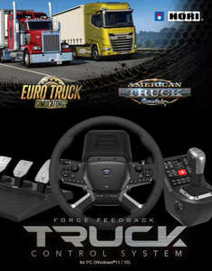 Ensemble de volant de simulation de camion avec retour de force <span class=keywords><strong>HORI</strong></span> pour PC, jeu de simulation de camion européen - Product Image 5