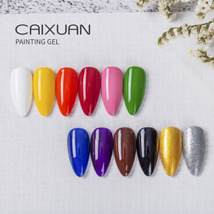 Nueva llegada UV Gel Nail Art Painting 3D No Wipe Relieve Painting Liner Gel Polish Set - Product Image 4