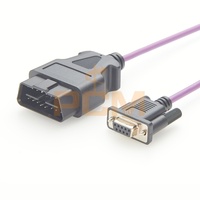 Cable de Diagnóstico OBD2 de 12 V/24 V, Conector Macho de 16 Pines a Hembra de 9 Pines DB9, Cable CAN BUS OBD/OBDII para Transferencia a DB9 para Camiones