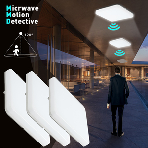 175-240V 15W 18W 24W 3000K 4000K 6500k thông minh lò vi sóng chuyển động <span class=keywords><strong>g</strong></span>ắn kết hiện đại vuông dẫn ánh sáng Trần - Product Image 1