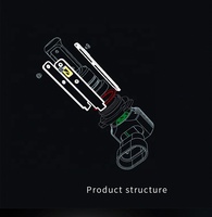 Sans ventilateur Mini taille H4 LED ampoule de phare 100W Canbus 5000LM H4 9003 HB2 Hi/Lo faisceau Auto moto Scooter ATV lampe à LED DC 12V