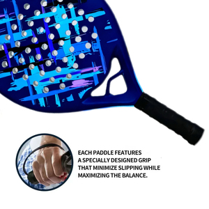 <span class=keywords><strong>Raquette</strong></span> de paddle-tennis en fibre de carbone diamantée, design personnalisé professionnel Qingyu Sport, avec filet en polyester et logo personnalisé - Product Image 4