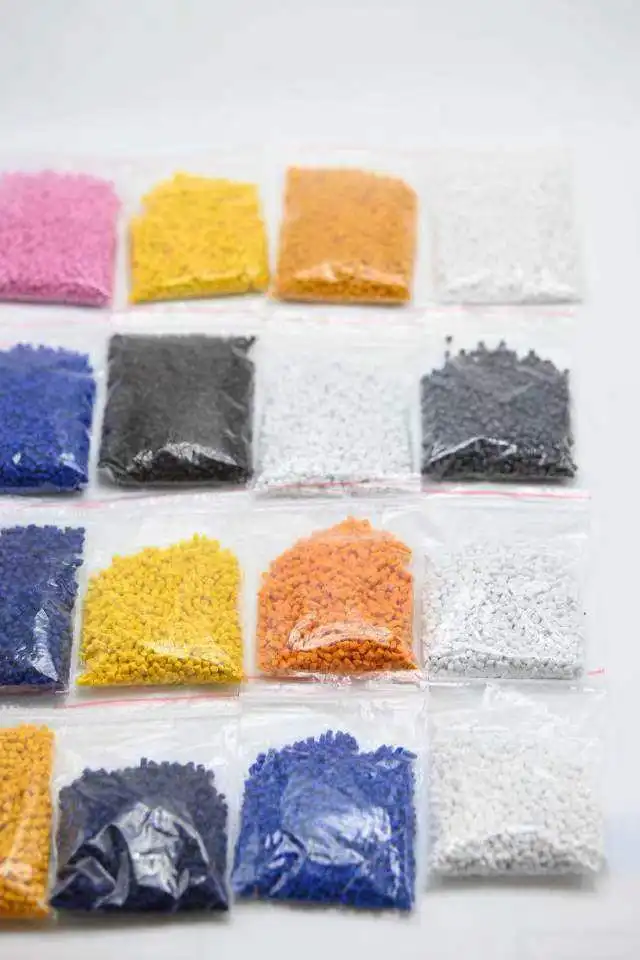 Wholesale Plastic Color Green Blue Red Yellow Orange Pp/Hdpe/Ldpe/Pe/Pc Color Masterbatch Granules