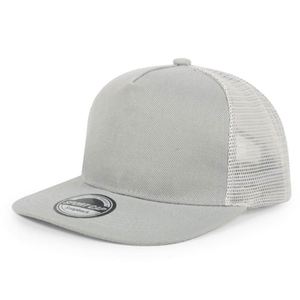 Casquette de camionneur pour homme en maille respirante, style hip-hop, à visière plate, protection solaire, avec fermeture snapback - Product Image 2