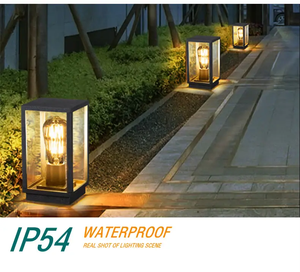 farola de columna de aluminio moderno, Caja Individual, impermeable, <span class=keywords><strong>para</strong></span> jardín, porche, E27 - Product Image 6
